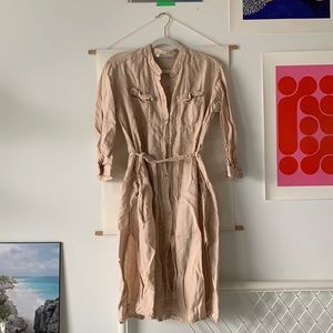 SOLD DO NOT BUY Dusty Rose linen tunic dress